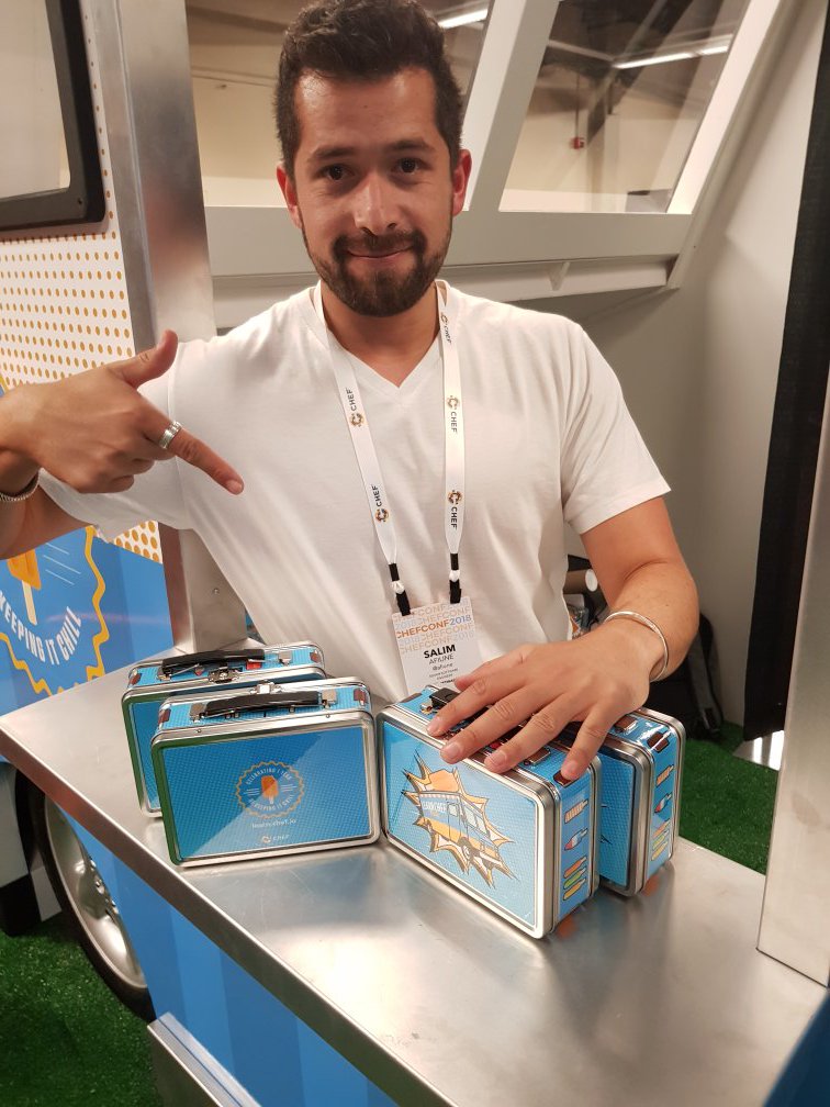 BrettPemberton's tweet image. Got my InSpec badge today. I assume it&apos;s in the lunchbox. #learnchef #chefconf