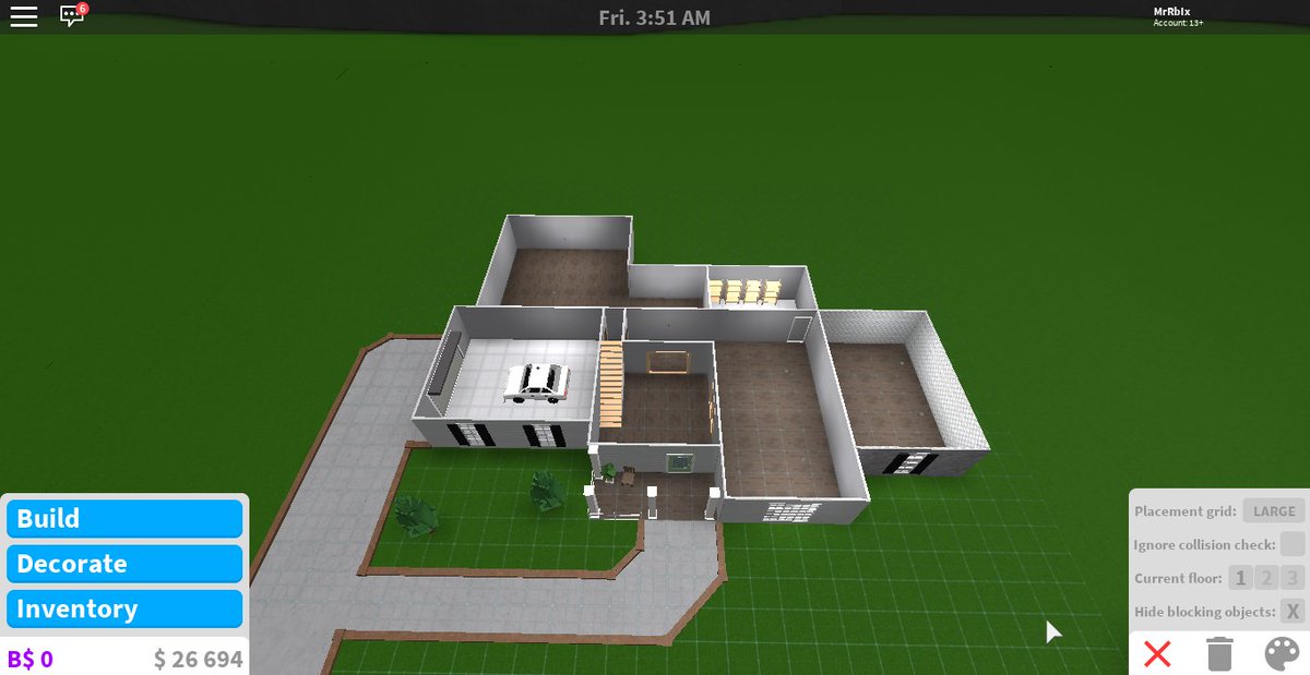 Mrrbix On Twitter Building A Nice Suburban Family Home For Around 20k So Far And I Am Doing The Inside Tonight Or Tomorrow Bloxburg