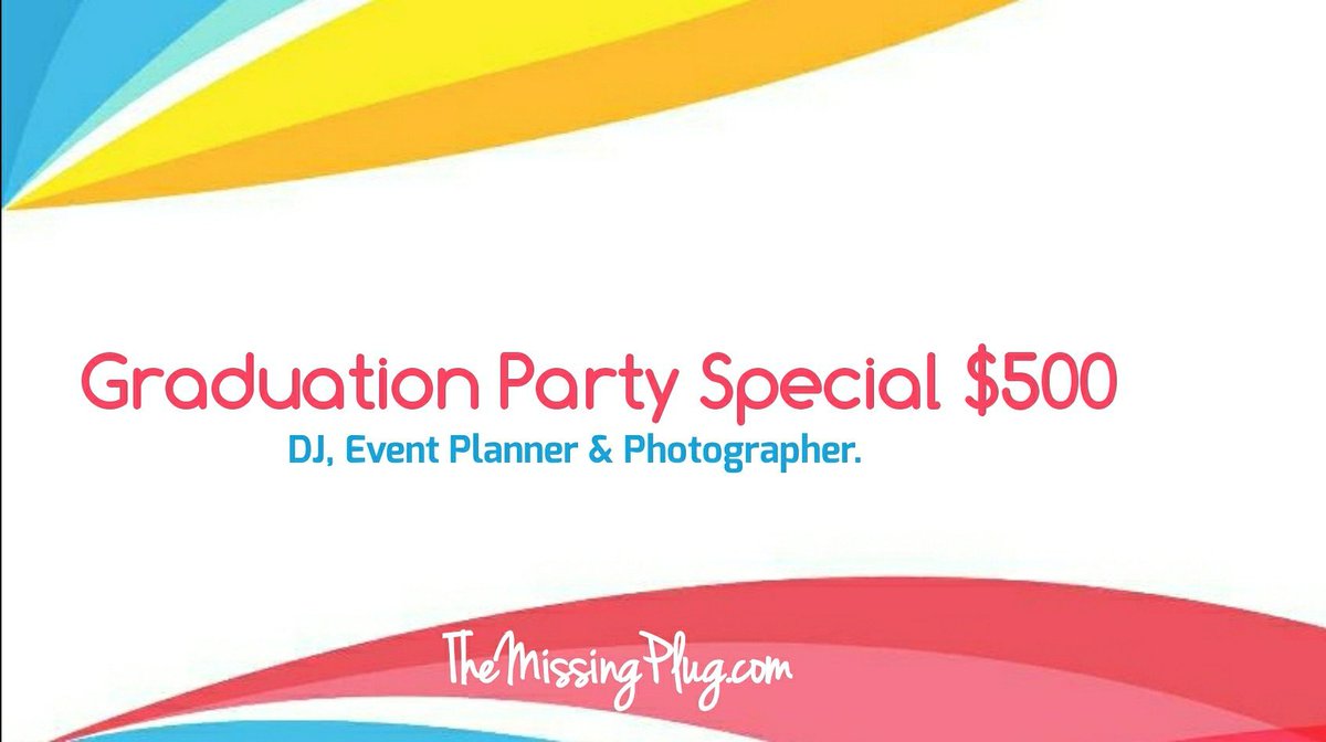 themissingplug's tweet photo. You can still book The Missing Plug to plan your graduation celebrations. 🙌🎈 Planning package includes DJ, Event Planner &amp; Photographer! DM or visit https://t.co/AbZjtjL81k

#TheMissingPlug  #TheMissingPlugEvents #EventPlanner #Delco #Chester #GradParties #Graduation2018 https://t.co/WyA8wYFH1R