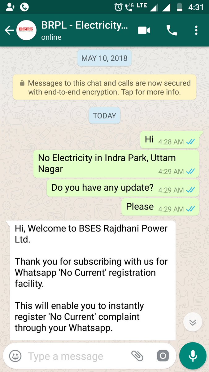 pillai_vipin's tweet photo. @bsesdelhi @MinOfPower No Electricity since last 5 hrs (Indra Park, Uttam Nagar, New Delhi). Trying ur Helpline number, Whatsapp - Nothing working. DO YOU HAVE KIDS AT HOME? DO YOU REALIZE WHAT IS THE CURRENT TEMPERATURE OF DELHI? India 2018 #electricity #CNNIndia #DelhiPolice https://t.co/ytSgMmx3oT