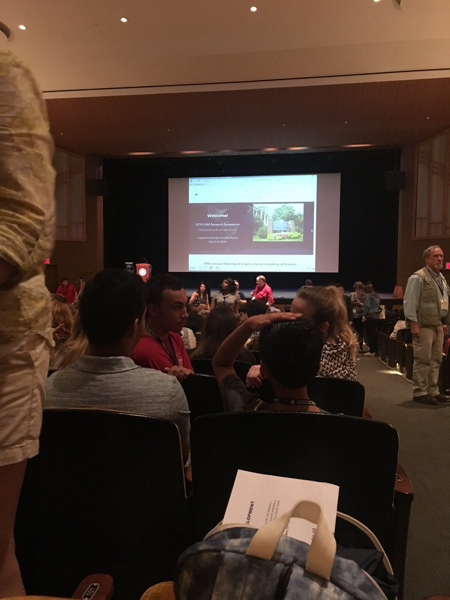 MustangMcDuff's tweet photo. All ready for the #VJAS kickoff lectures! #FCCPS @mehms #science https://t.co/C3K7pX5ft7