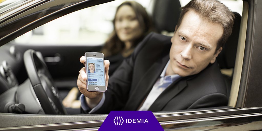 IDEMIA_IST's tweet photo. With the mobile driver’s license, updating your ID with a name change or new address can be done in real-time and initiated directly from the app on your phone. #mobileDL https://t.co/9iq4O2RFhe https://t.co/dFbXEQBpJn