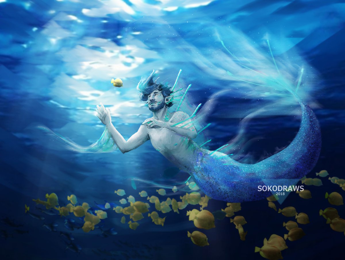 Soko Here S Mermark Ocean Doesn T Always Have To Be Scary C Markiplier Fanart Mermay Markiplier