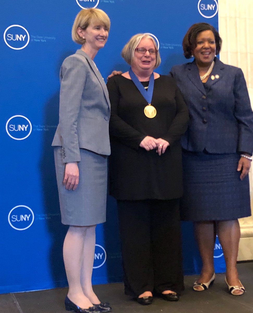 Proud to celebrate our @sunywcc1  Dr. Mira Sakrajda as new @SUNY #DistinguishedProfessor with @SUNYChancellor! #ExcellenceInAcademics