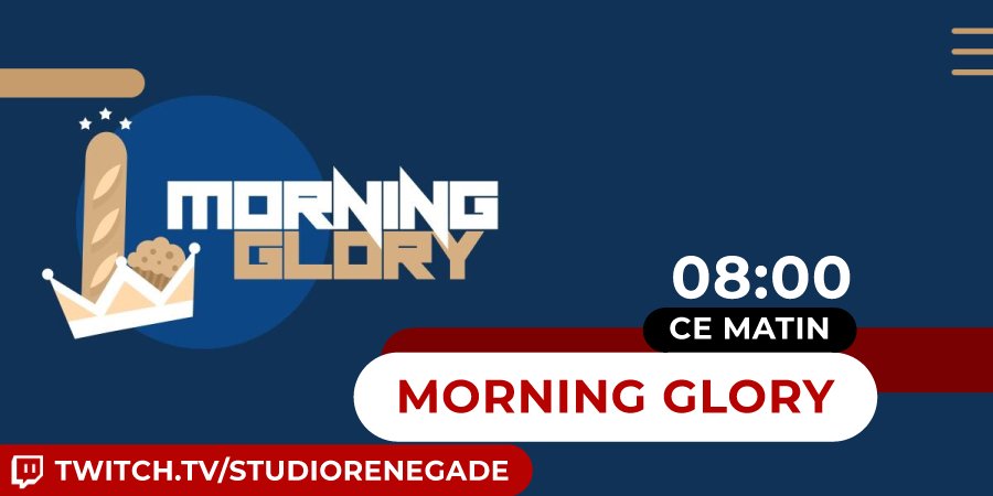 StdRenegade's tweet photo. Ce matin, c'est le dernier Morning Glory de la semaine et le dernier dans ce décor et ce studio ! 
Venez pleurer avec @CaptainHugh de 8H à 10H sur https://t.co/mLNOzcOQXA https://t.co/skfuDA9JEO