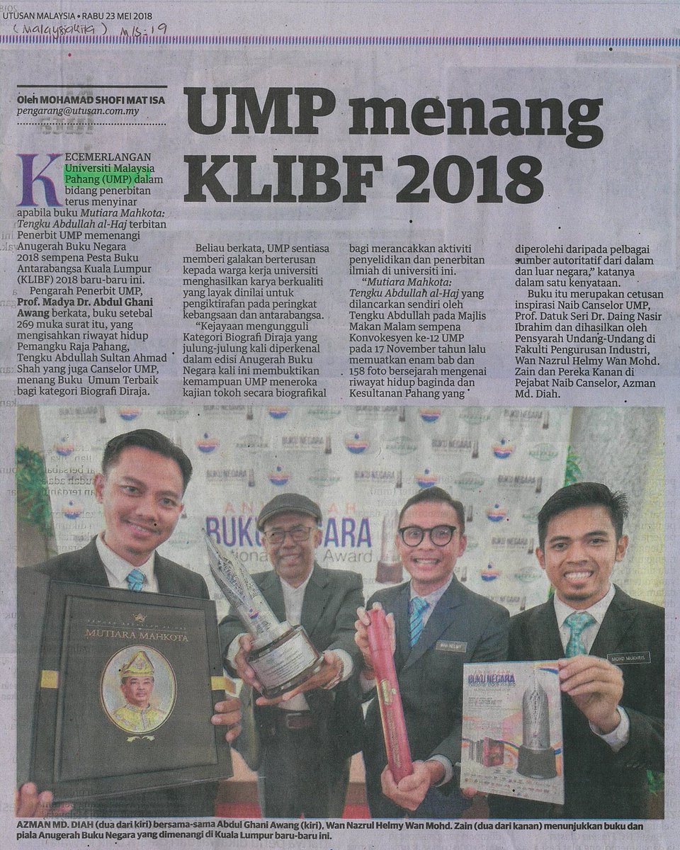 umpsamalaysia's tweet photo. #UMPSharing #RamadanKareem
Utusan Malaysia: UMP menang KLIBF 2018
https://t.co/2wv9jvIUdB
#UMPFirstChoice #MyGiftUMP #MyCommunityUMP https://t.co/YNLBmUeZut