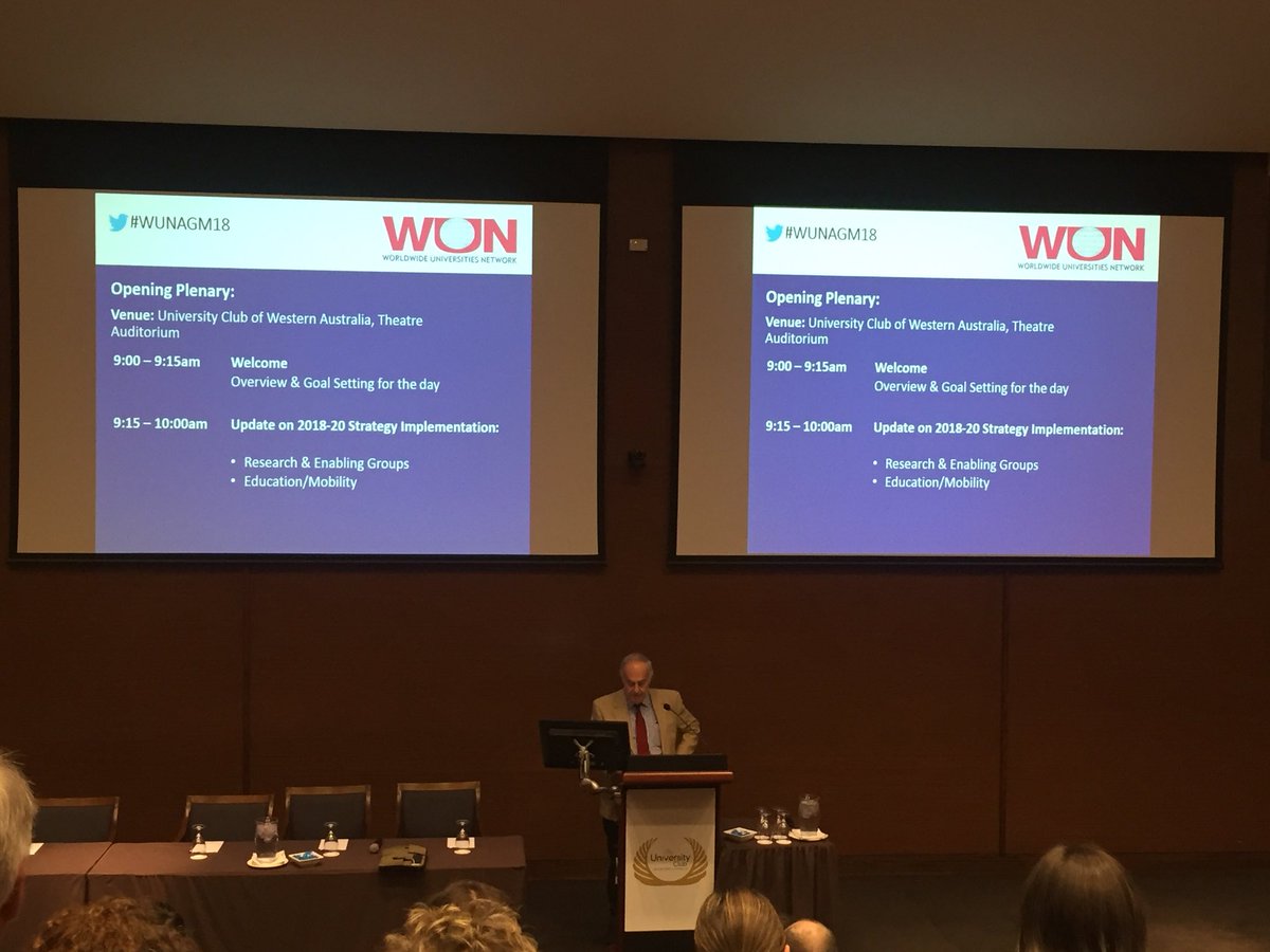 Prof John Hearn is opening the first day of @WUNetwork #WUNAGM18 with colleagues from #partners #universities and welcome new #members