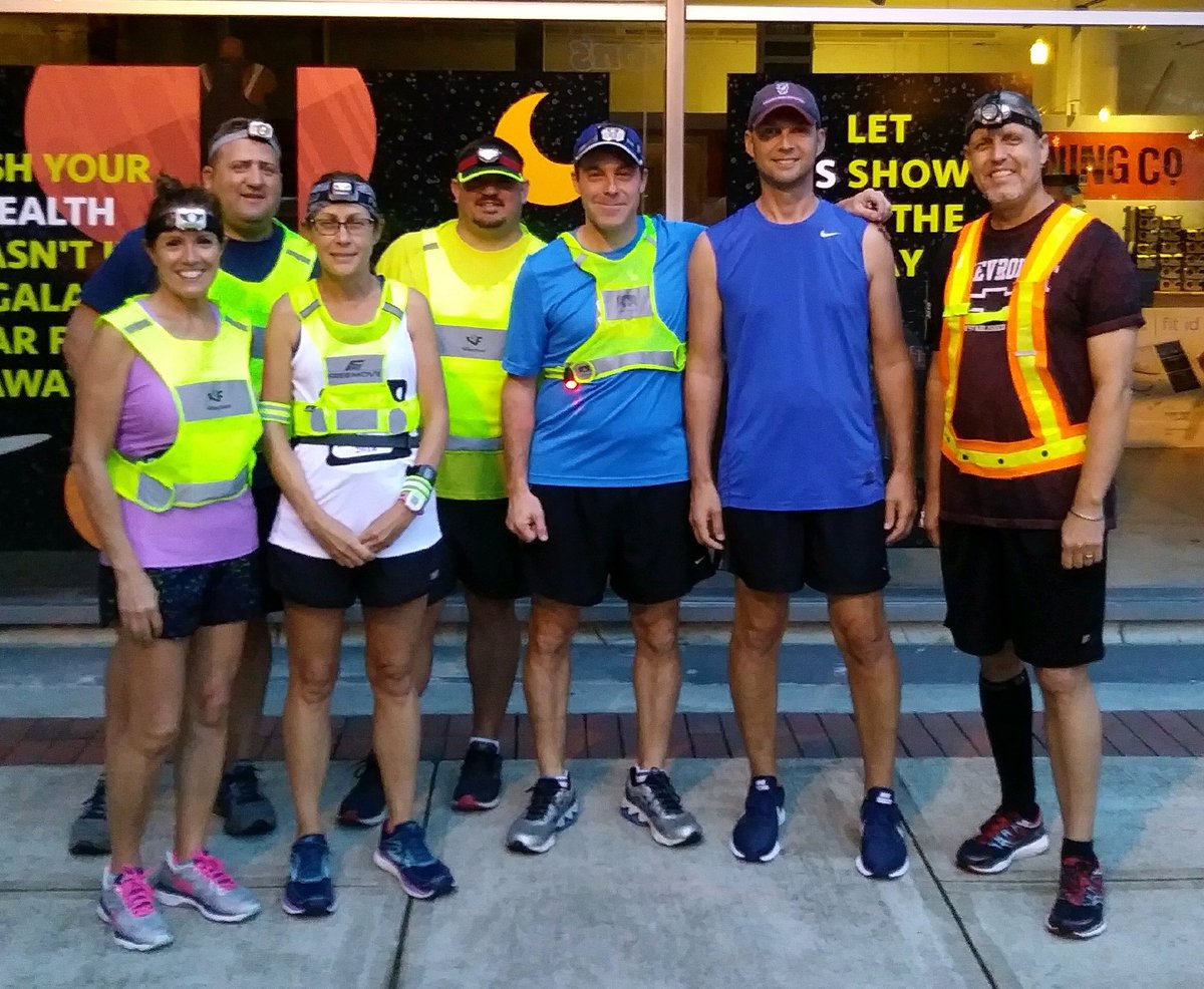 JasonDennisWTVM's tweet photo. We like NEON and running at night. Both just happen to be requirements (head lamps too) for running across Georgia this weekend! #TeamNewsFlash https://t.co/5tASRKhBE0