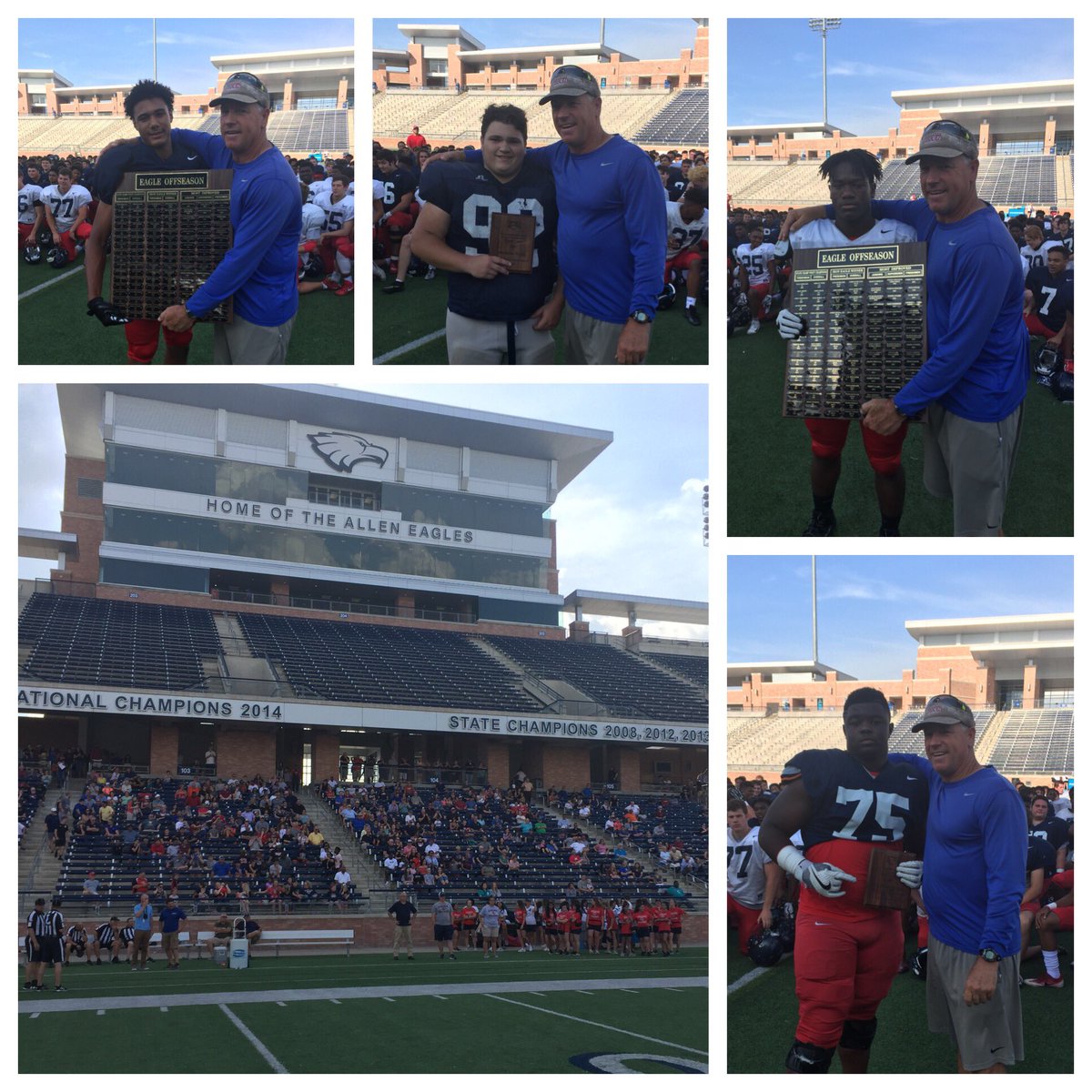 alleneaglesfb's tweet photo. Thank You to everyone who came out for #SpringGame2018 - Congrats to all of our Off-Season Award Winners! See Yโall in August! #WeWillWin #BAM https://t.co/7yb3ZRzzAC