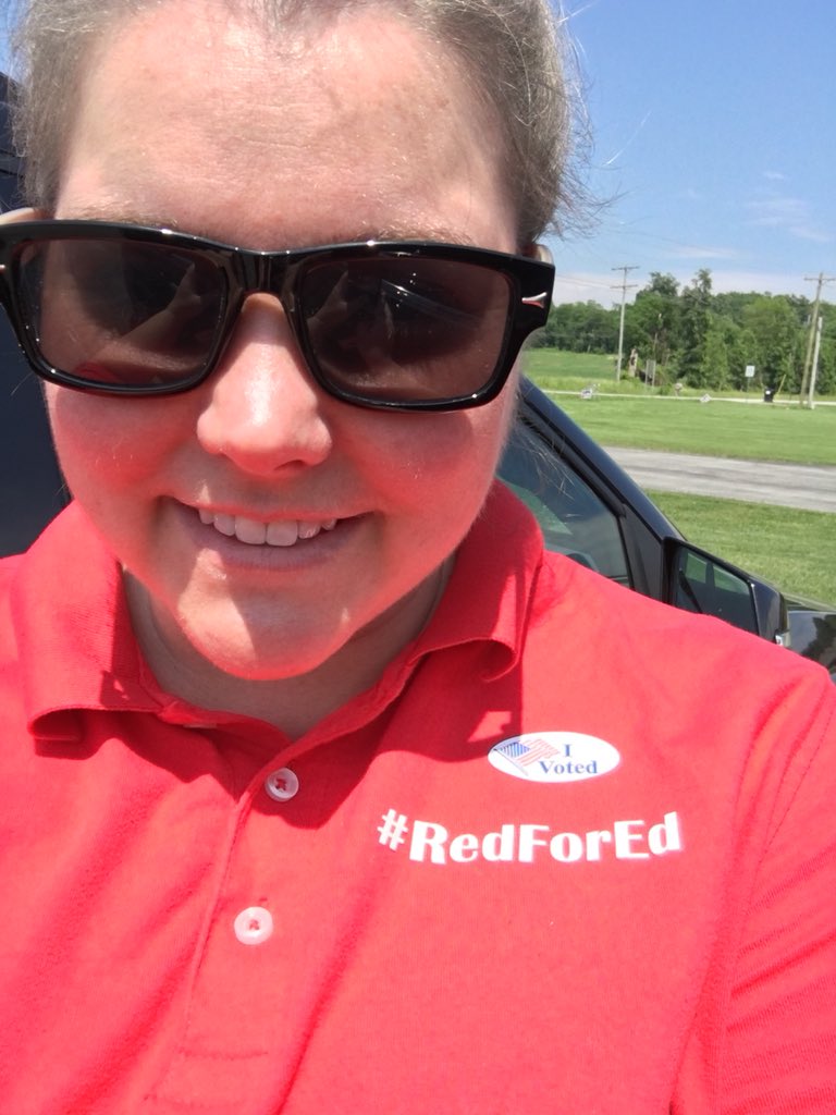 AHudMil's tweet photo. @MattBevin just wanted to let you know that this teacher voted today. Can’t wait until November. I WILL remember. https://t.co/cHKmyVO5tn