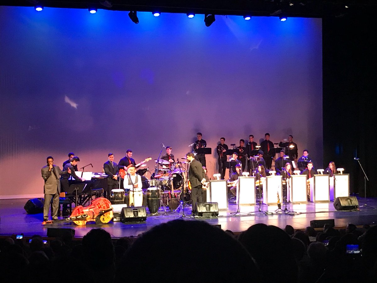fsutoby's tweet photo. Just before the finale, @HerbieHancock told the @cstheater crowd the students at Stoneman Douglas are his heroes. Chills. #MSDStrong #JazzStrong #WhatWePlayIsLife 🎹 🎼 https://t.co/C18VTPhDbc