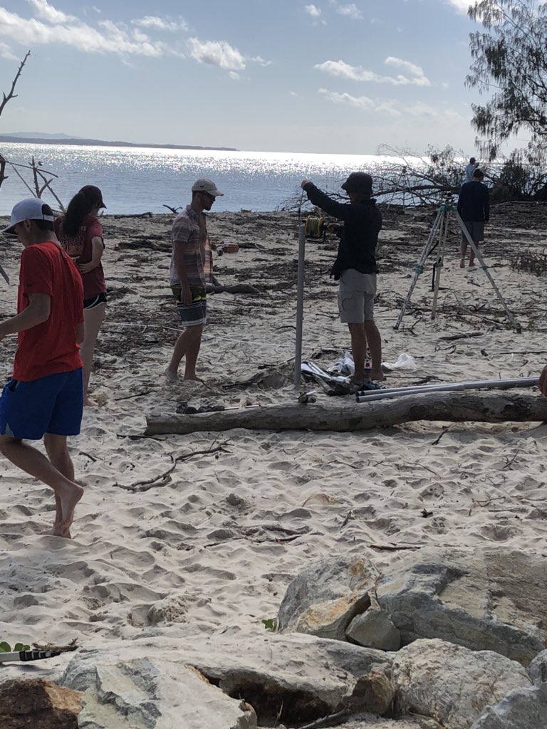 LindyCranwellVT's tweet photo. VT research at Amity Point with Civil Engineering from the University of Queensland #rsap18 #AussieRulesRSAP https://t.co/Di9YUPzu62