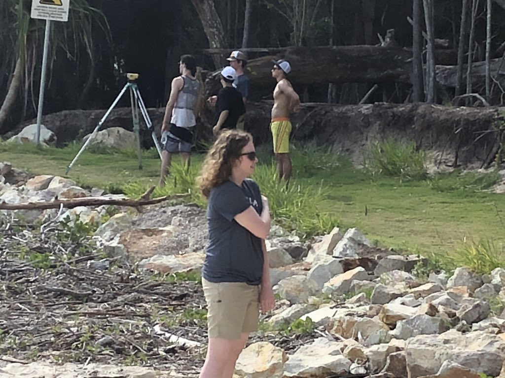 LindyCranwellVT's tweet photo. VT research at Amity Point with Civil Engineering from the University of Queensland #rsap18 #AussieRulesRSAP https://t.co/Di9YUPzu62