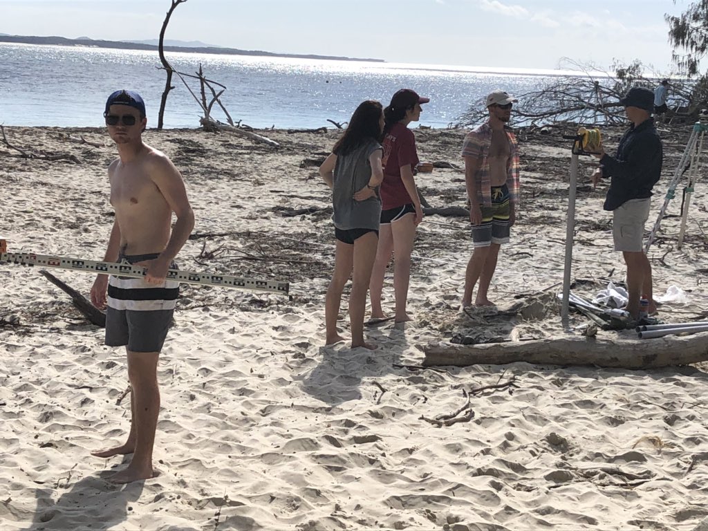 LindyCranwellVT's tweet photo. VT research at Amity Point with Civil Engineering from the University of Queensland #rsap18 #AussieRulesRSAP https://t.co/Di9YUPzu62
