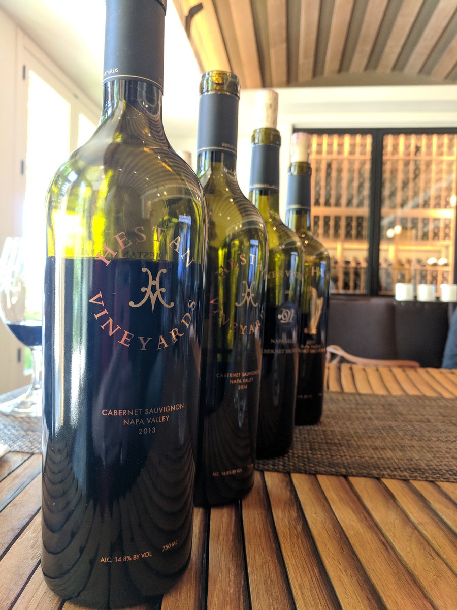 aussieinnapa's tweet photo. another day well-spent at home base with these hedonistic @hestanvineyards bad boy cabs. come + get 'em while they're hot my #cablovers! TY @TheFermtdFruit for the visit and tipply laughs today! #NapaValley https://t.co/lOsGyLmZIv