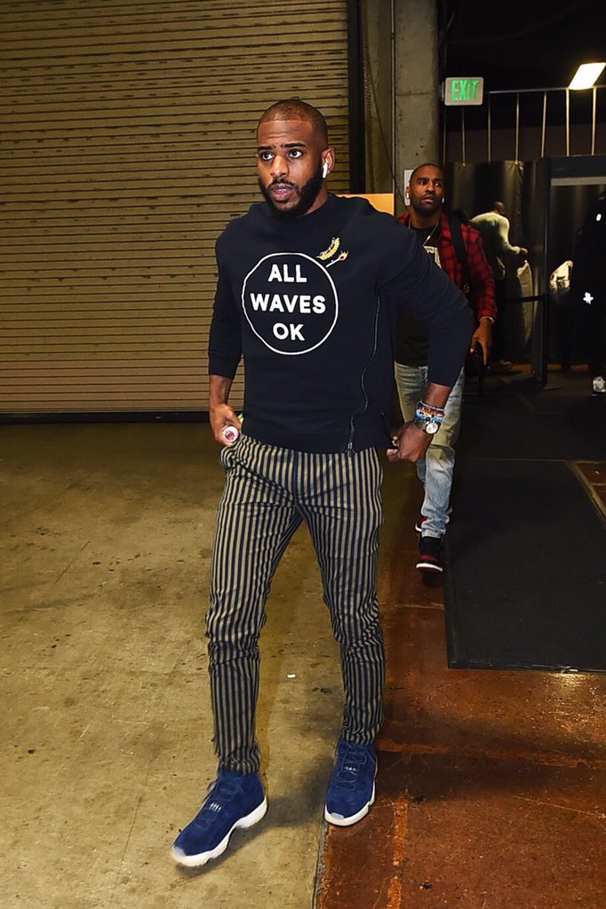 B/R Kicks on X: .@CP3 arrives wearing the Derek Jeter-inspired