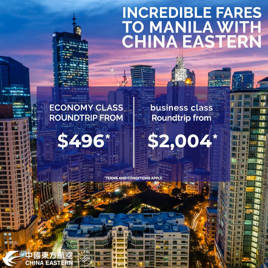 mangotours's tweet image. Itching to check out the Philippines? The waterfront city of Manila is rich with history and offerings for all of its visitors, from Fort Santiago to Manila Ocean Park. Whether it’s for business or for pleasure, let @ChinaEasternNA take you there for less. #FlyCEA