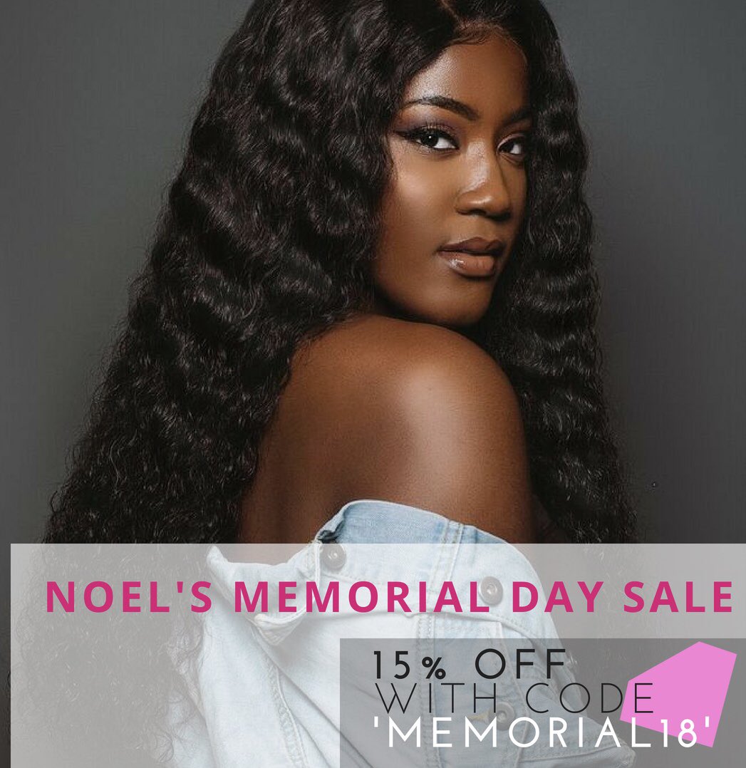 NoelExtensions's tweet photo. Oh Yessss! It’s #SALE Time. Use CODE ‘MEMORIAL18’ for 15% Off your purchase on https://t.co/x7zcfjb8Dc 💕💎💕 https://t.co/EqjO1kkdOA