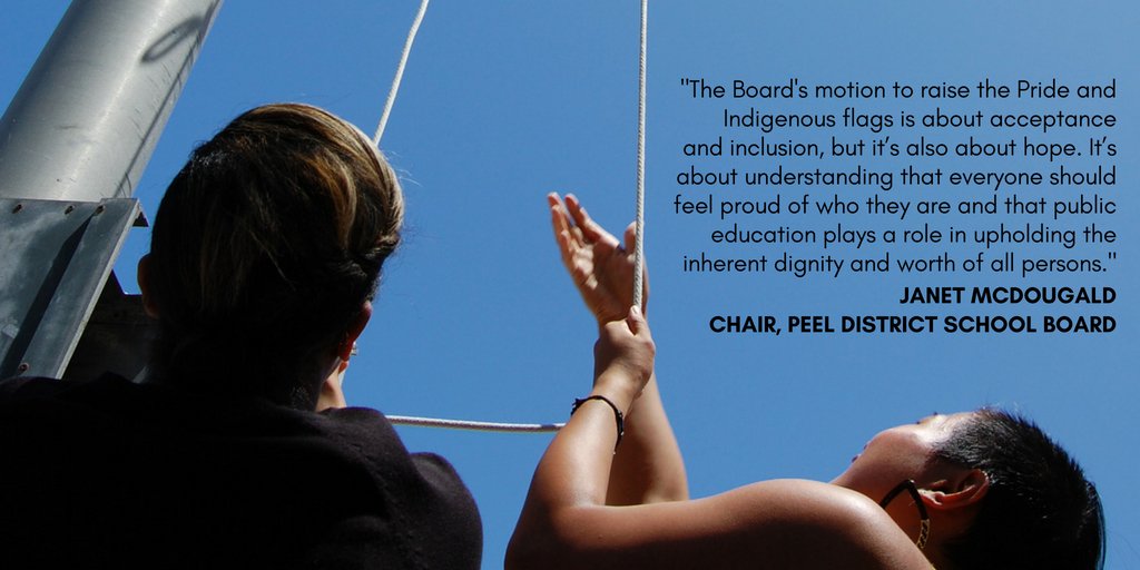 PeelSchools's tweet image. In June, all @PeelSchools sites and schools will raise the Pride and Indigenous flags, in the spirit of equity, inclusion and reconciliation. #inclusion #peelequity