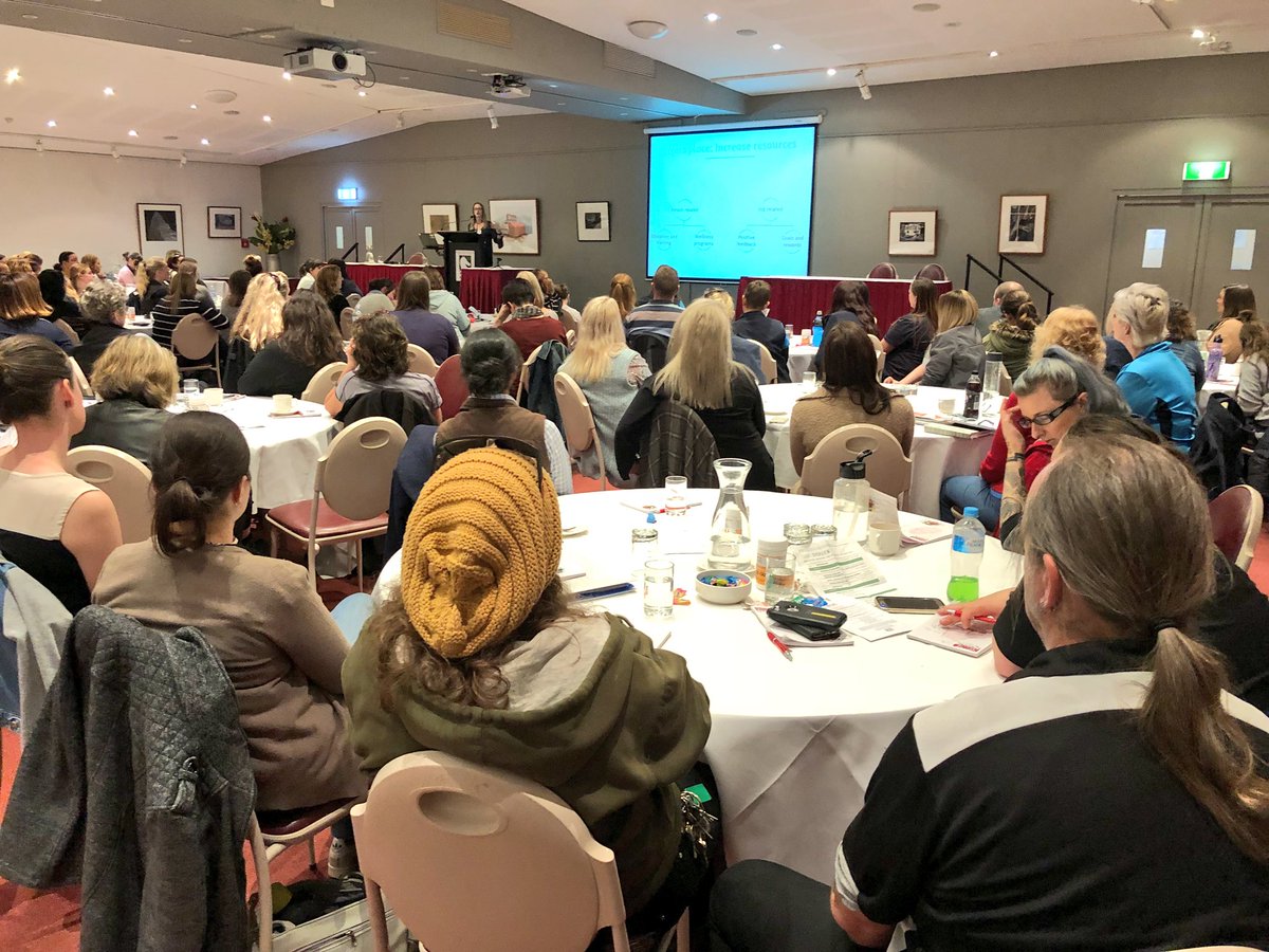 PAWprofdev's tweet photo. Great strategies from @VanessaRohlf @PAWprofdev to help combat the monster of #compassionfatigue in the workplace at #PAWshelter18 https://t.co/h3B5POwJkB