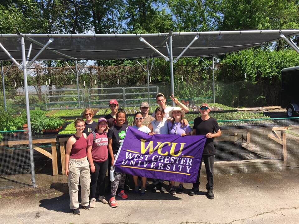 WCUPAVolunteer's tweet photo. Our Summer Alternative Break team volunteering with @PHSgardening in Philadelphia is doing an amazing job making sure these seedlings will grow into healthy, organic produce throughout the city #makeyourbreak #ramserve #AlternativeBreak #PHS https://t.co/Afuju7ywAf