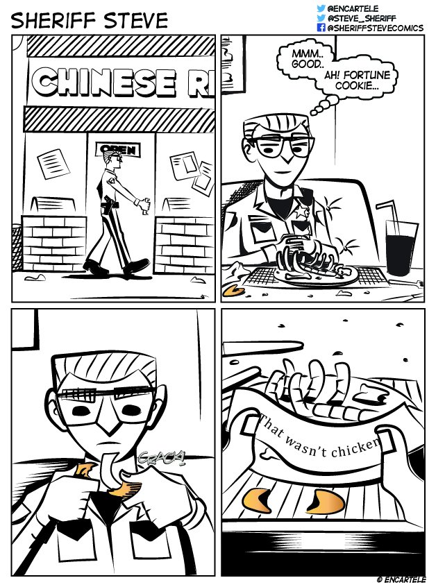 steve_sheriff's tweet photo. Goggles may not be eating much Chinese food anymore...#comics #webcomics #lesm #lawenforcement https://t.co/vrqHmXTKJb