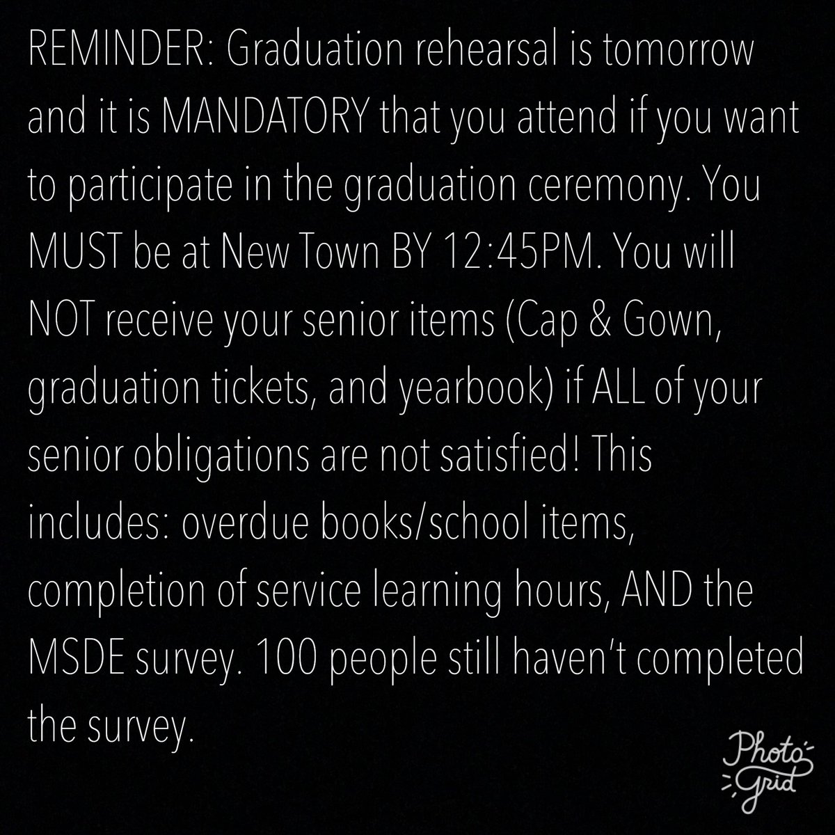 2018Titans's tweet photo. SENIORS: please read this in its entirety! See you tomorrow at rehearsal!!✨ https://t.co/HYrJJkExb9