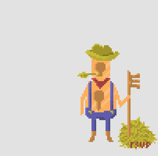 rsvpasap1's tweet photo. Not exactly #LockKnight, but a LockFarmer instead! Inspired by @zuezazon's treasure of a character! #pixelart https://t.co/MsINH6g5pt