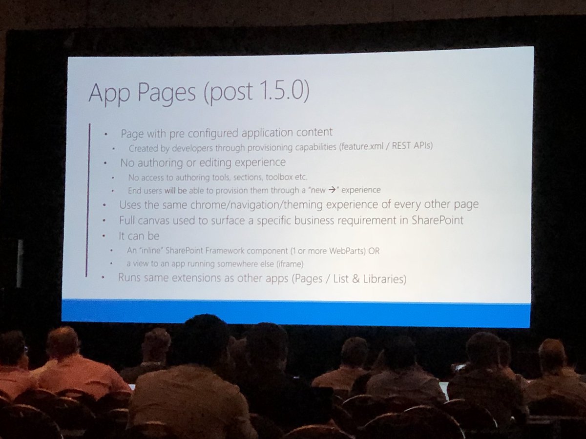 DavidWarnerII's tweet photo. #SharePoint Framework: What’s New Today and the Road Ahead #SPC18 @SPConf by @PatMill_MSFT and @BandinelliLuca was an awesome view into the near and far future of #SPFx #PatRocks #LucaRocks #GreatJobGuys https://t.co/ARMTd3ZN19