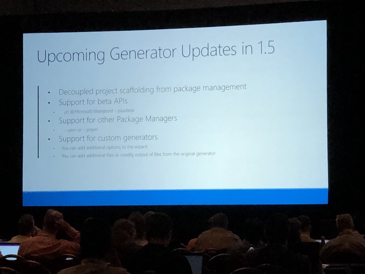 DavidWarnerII's tweet photo. #SharePoint Framework: What’s New Today and the Road Ahead #SPC18 @SPConf by @PatMill_MSFT and @BandinelliLuca was an awesome view into the near and far future of #SPFx #PatRocks #LucaRocks #GreatJobGuys https://t.co/ARMTd3ZN19