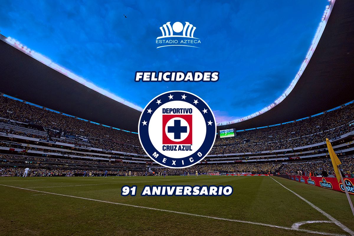 EstadioBanorte's tweet photo. Felicitamos a @Cruz_Azul_FC por 91 años de historia ⚽
Bienvenidos a su casa 🏟 https://t.co/L3hTp5qQvj