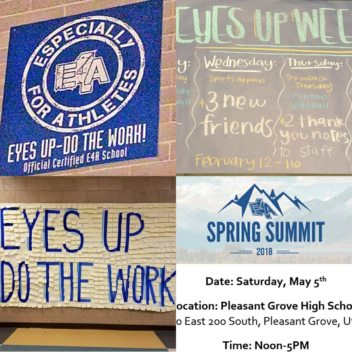 E4Afamily's tweet photo. This school year has been a great!! So much more work to do, but a lot of good that was done because of thousands of kids and adults who had their Eyes Up and were willing to Do the Work. 
#EyesupDothework https://t.co/PtJe2JNTB7