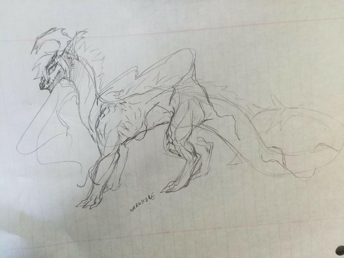 SANCTO_DIEM's tweet photo. I did a quick sketch of Narukami before my test yesterday to calm down.#dragon #sketch #fuwwy #ohgodimsonewtohashtagswhatdoido https://t.co/S5zp0J2OXV