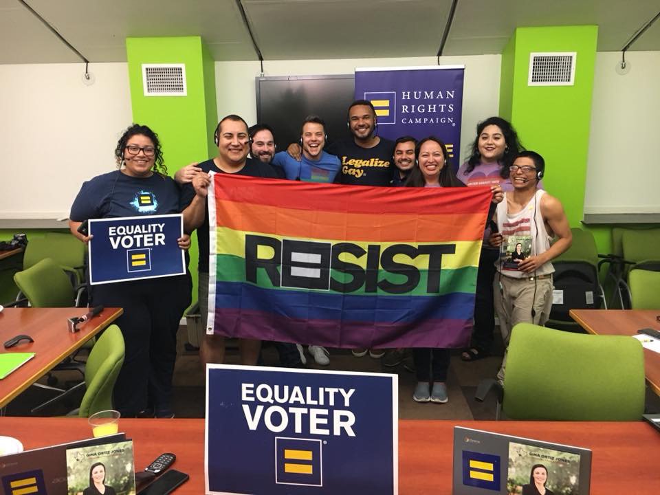 HRC phone banks for pro-equality candidate Gina Ortiz Jones