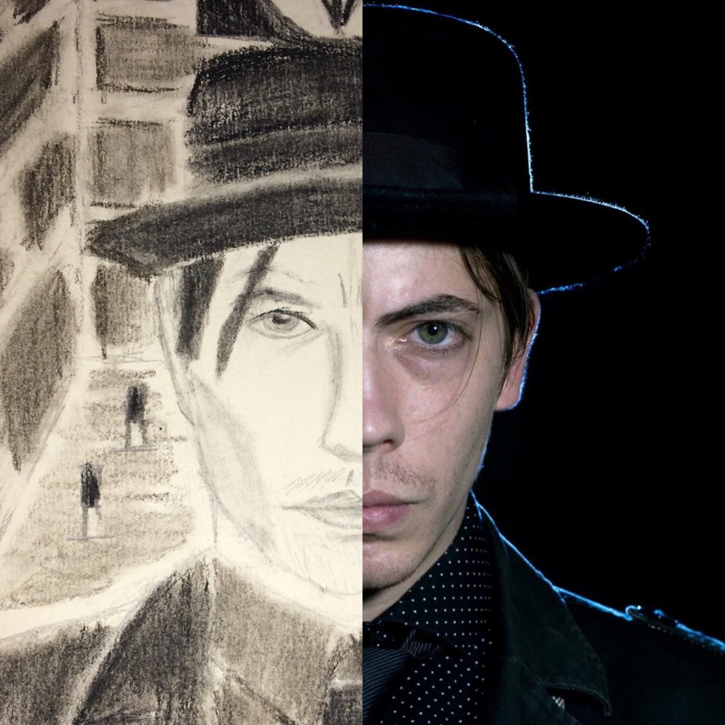 urgingergirl's tweet photo. @Rusty_Cage I redid the sketch from before. The side by side-by-side is my answer if you think it “looks like a police sketch of a rapist”, lmao https://t.co/QoHQwAoCnc