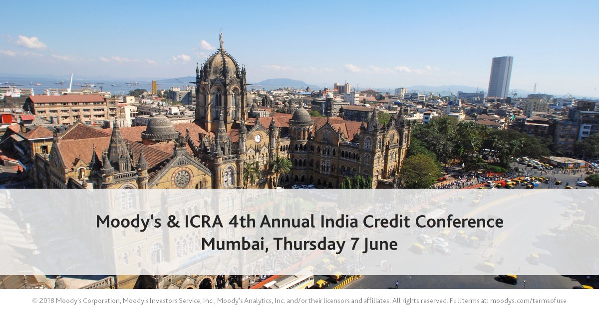 moodysratings's tweet photo. More than a 150 people have signed up for the Moody’s-@ICRALimited 4th Annual India Credit Conference. Join them now: https://t.co/2HkgPIK9zn  #IndiaCredit https://t.co/1nvvVIoKHX