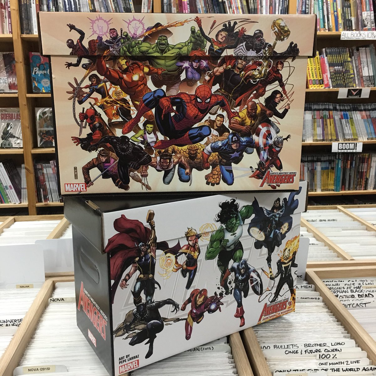 ComicsTnT's tweet image. New short comic box alert! We have a new Avengers short comic box! It’s only $7.99! Plus the X-Men short comic box is back in stock! It’s $12.99! :-) #Avengers #XMen #ShortComicBox #CTnT #Tustin