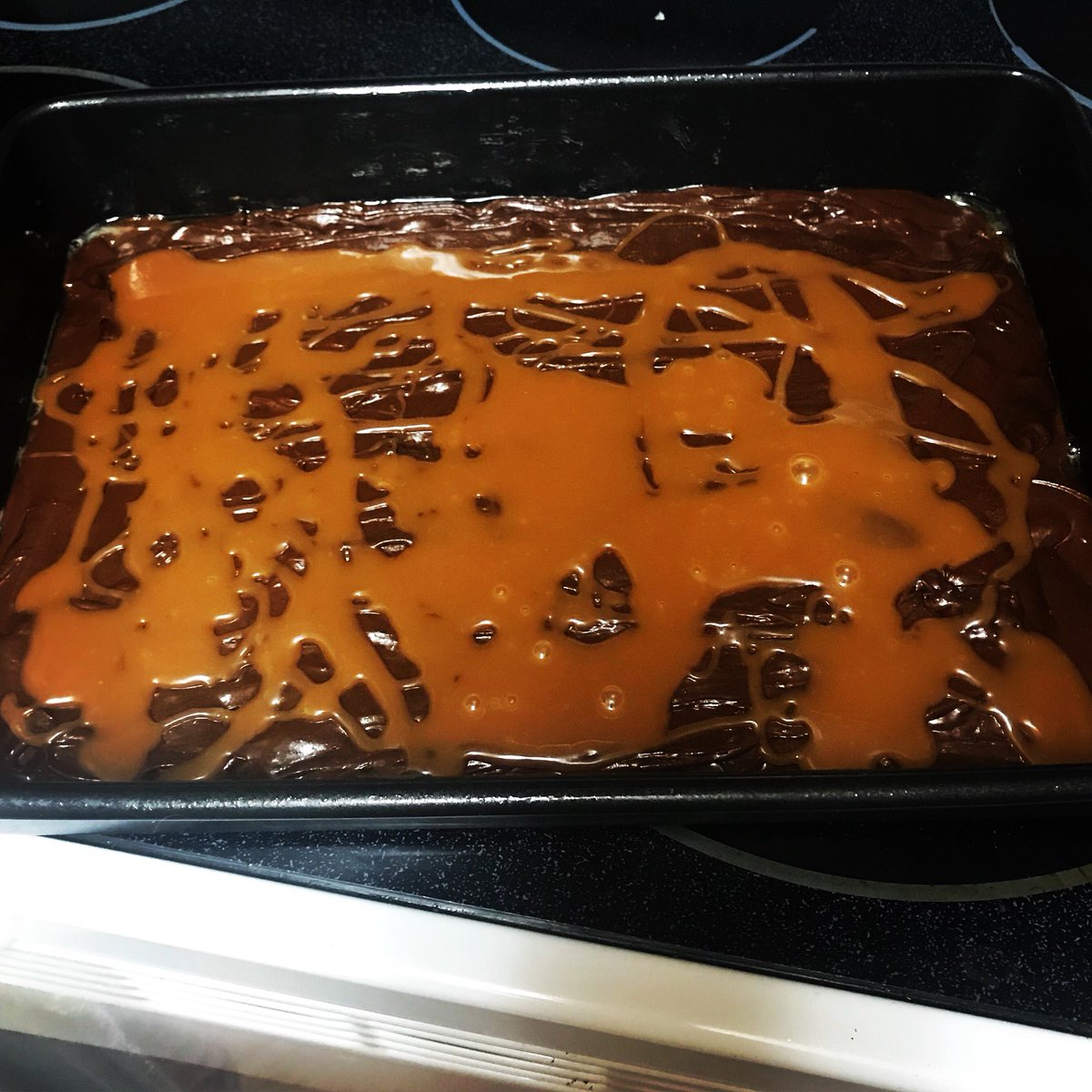 Caramel chocolate chip brownies #everydayisbrownieday