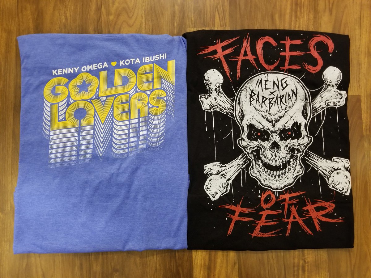 timzeigler24's tweet photo. Thank you @OneHourTees @PWCrate for another fantastic crate. I love the #GoldenLovers retro t-shirt! The Youngbucks sticker is so cool! And how awesome is it to have an autograph from Demolition!! And I marked out over the Rock N Roll express earbuds! #PWCrate #TagTeamsBackAgain https://t.co/SMIlCqfSxf
