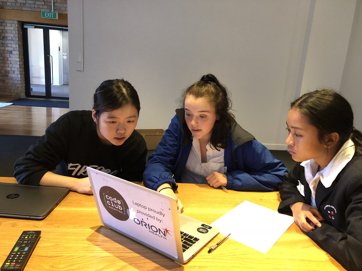 RuthJamesNZ's tweet photo. Big thank you to the @OrionHealth #codeclub for lending us their 💻 for a coding activity we ran during #ShadowTechDay https://t.co/33KHtELfF6