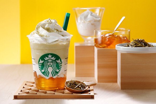 sweetroad5's tweet photo. ５月３０日より期間限定でスターバックスから、黄金色に輝く「加賀 棒ほうじ茶」のフラペチーノ「加賀 棒ほうじ茶 フラペチーノ」が新発売されます✨ https://t.co/0H3S1wVSC4