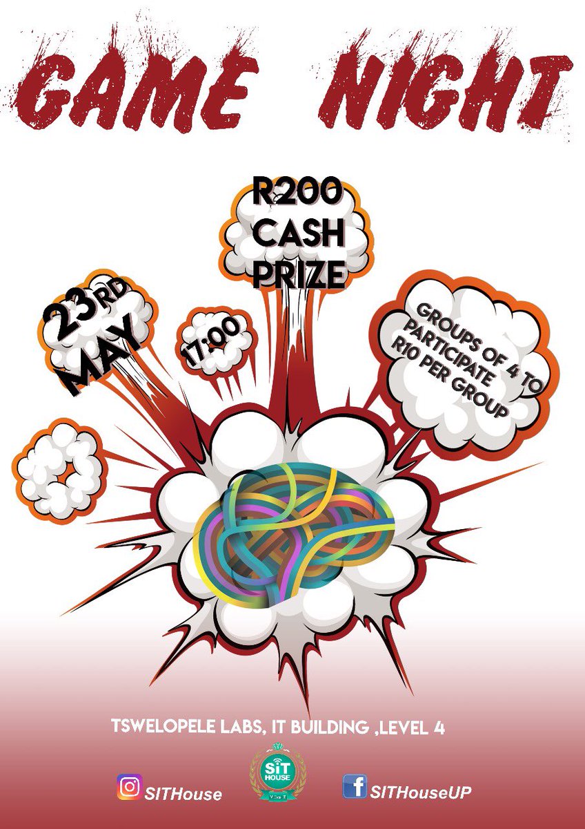 We are hosting a games night tonight.
UP students please RT and come through