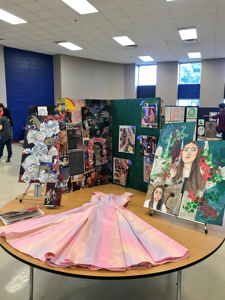 Russell_Said's tweet photo. I could not be any more proud than I am this moment! Tired and achey, but so proud of our showing at our first ever #HawkTrail feeder art night! Thank you to those that came out and browsed! Hope you enjoyed! #HHSArt #HebronArt #FutureHawkArt #BeTheExample https://t.co/lEjERLr14E