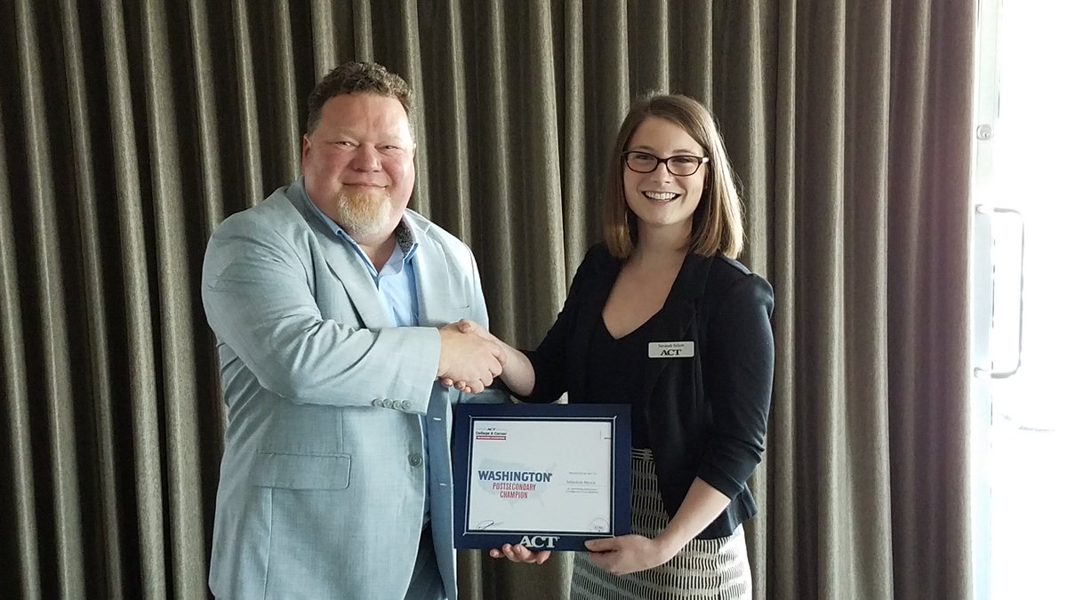 Savanah_Schott's tweet photo. What a great #waACT Council meeting! Discussed free @ACT resources, including fee waivers & ACT Academy (https://t.co/IemIZpKRw3), credentialing, & had a guest presentation from the WA Workforce Training & Education Coordinating Board. Big things to come for #ACTStateOrgs in WA! https://t.co/AY0536kKGD