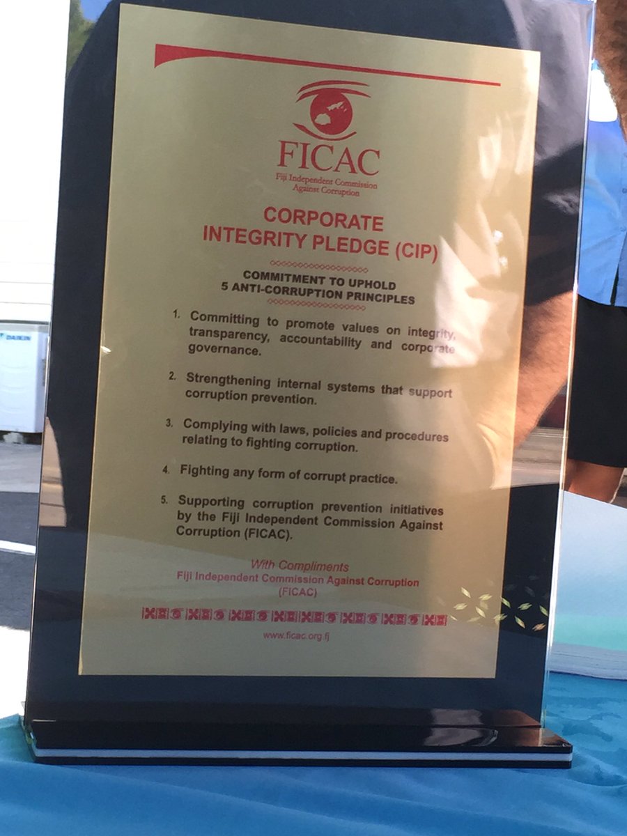 GeoffreyFiji's tweet photo. Fulton Hogan Hiways becomes 1st Fiji company to sign up to FICAC's Corporate Integrity Pledge. #FICAC #FultonHogan #anticorruption https://t.co/Iv2ejg7lYJ