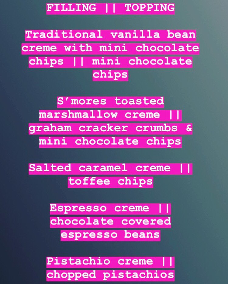 HolyCleveland's tweet photo. Cannoli filling flavors - available 6/16 for the first time ever at @WestsideFlea !! Can’t wait! Also available #vegan and #glutenfree https://t.co/rGpU2AsApt