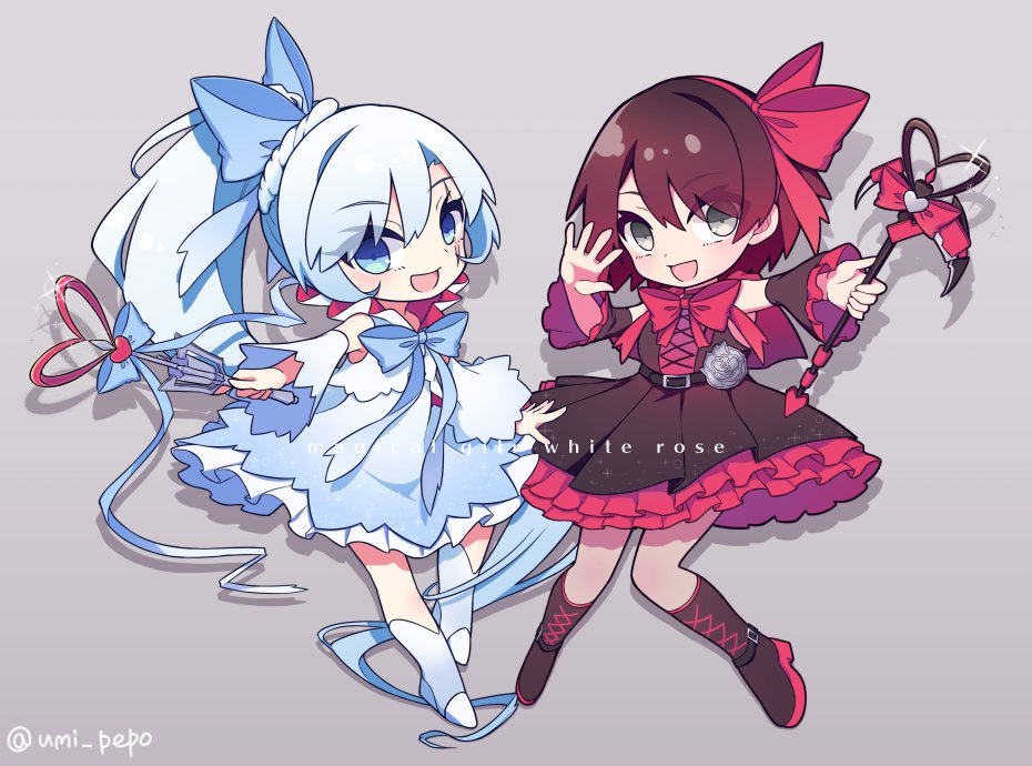 ルビー・ローズ ,ワイス・シュニー 「magical girl white rose!! ❄️?
#RWBY 」|海野ぺぽ🌸のイラスト