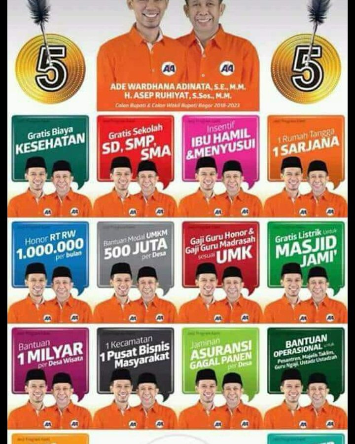 aabogorofficial's tweet photo. Kenali janji-janji paslon nomor urut 5 yang siap memajukan kabupaten Bogor

Salam 5 jari 🖐

#aabupatiku
#aabogor
#bupatizamannow
#pemimpinbaru
#bogorbaru
#bupatibogor2018
#bupati
#tokohmudaindonesia
#didukungulama
#bogorkabupatenku
#bogor
#pilkada2018
#pilkadajabar2018 https://t.co/xmXIrNInsT
