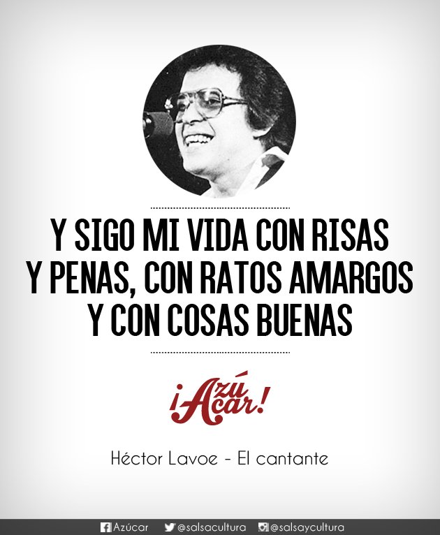 salsacultura's tweet photo. Y sigo mi vida, con risas y penas...
#SalsaBoricua #Clásico #Azúcar https://t.co/s4m7Joq9T2