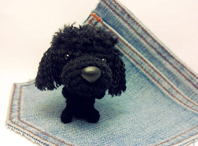 Amigurumi French Poodle, crochet French Poodle, Black Poodle toy. Black French Poodle plushie. Crochet dog. tuppu.net/cb7ffffa #cutedog #crochetdog #amigurumi #crochet #Etsy #doglover #FrenchPoodleToy